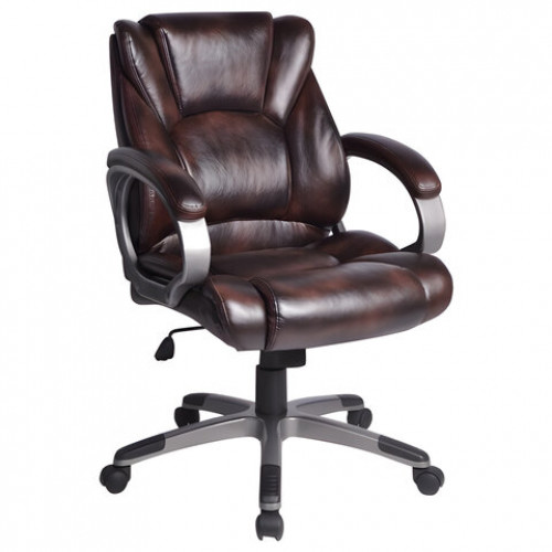 Кресло офисное BRABIX Eldorado EX-504, экокожа, коричневое, 530875