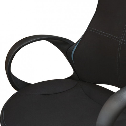 Кресло офисное BRABIX PREMIUM Force EX-516, ткань, черное/вставки синие, 531572