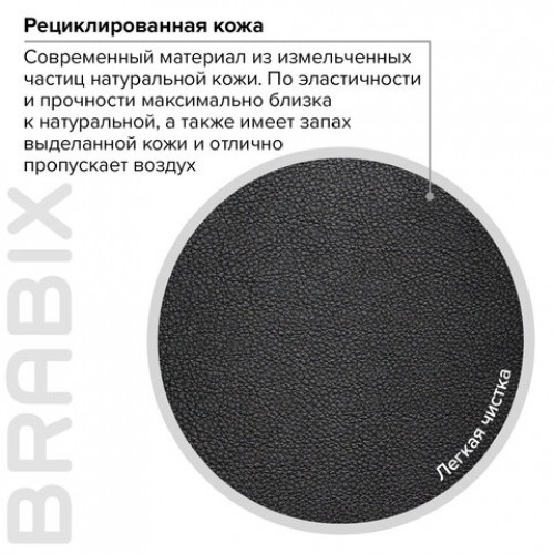 Кресло офисное BRABIX PREMIUM Favorite EX-577, пружинный блок, рециклированная кожа, черное, 531934