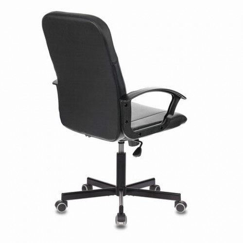 Кресло офисное BRABIX Simple EX-521, компактная упаковка, экокожа, черное, 532103