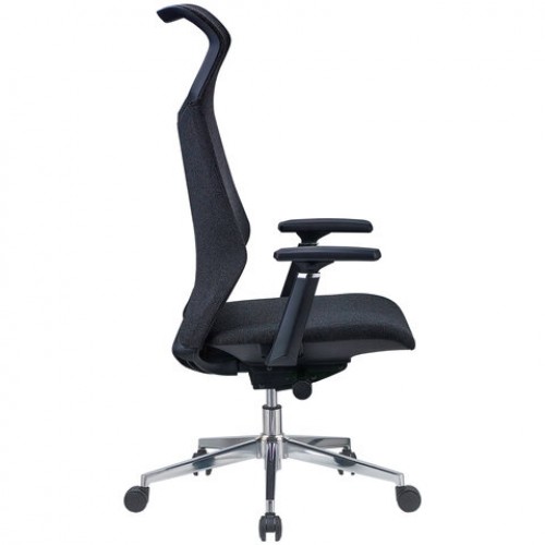 Кресло офисное Chairman CH 583 SL, хром, 3D подлокотники, синхромеханизм, ткань, темн, 7131358