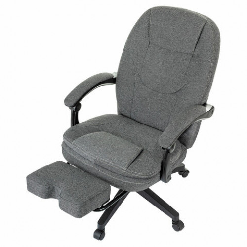 Кресло офисное CH-868MSG-BF, синхромеханизм, вибромодуль, подставка для ног, ткань, серое, 1998751