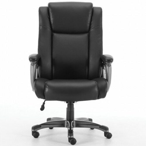 Кресло офисное BRABIX PREMIUM Solid HD-005, НАГРУЗКА до 180 кг, рециклированная кожа, черное, 531941