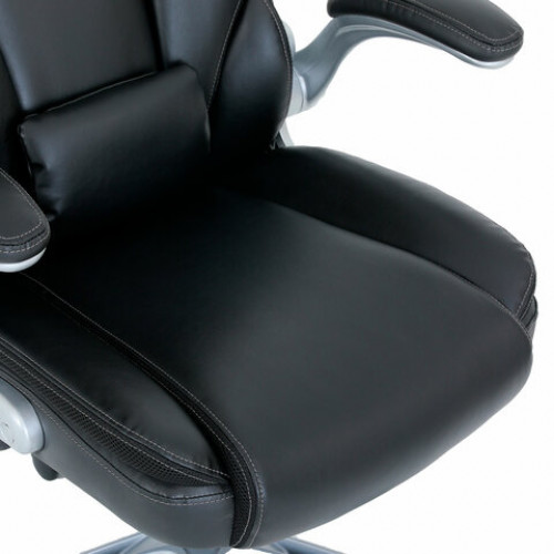 Кресло BRABIX PREMIUM Phantom EX-553, рециклированная кожа, регулируемый подголовник, черное, 532940