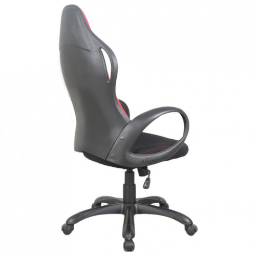 Кресло офисное BRABIX PREMIUM Force EX-516, ткань, черное/вставки красные, 531571