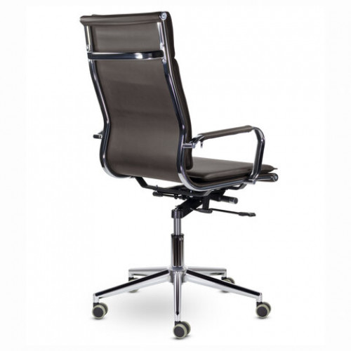 Кресло офисное BRABIX PREMIUM Kayman EX-532, экокожа, хром, темно-коричневое, 532545