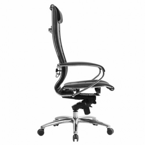 Кресло офисное МЕТТА SAMURAI Lux 2, рецик. кожа, регулируемое сиденье, черное