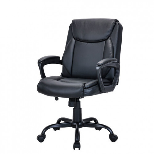 Кресло BRABIX Forex EX-529, экокожа, разборное пятилучие, черное, 532980