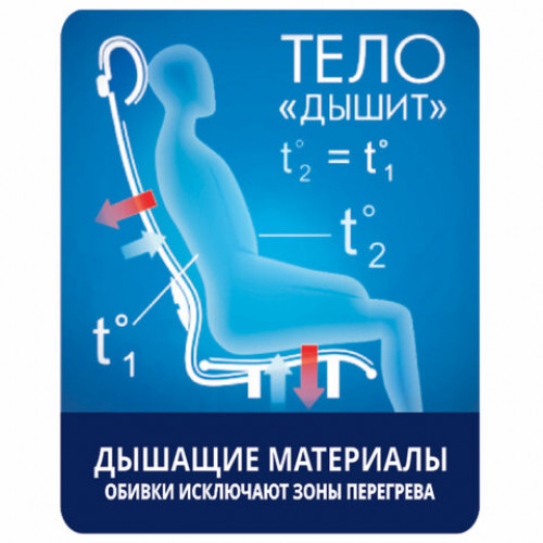 Кресло офисное МЕТТА К-5.1 хром, ткань-сетка/кожа, сиденье мягкое, черное