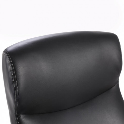 Кресло офисное BRABIX PREMIUM Total HD-006, НАГРУЗКА до 180 кг, экокожа, хром, черное, 531933