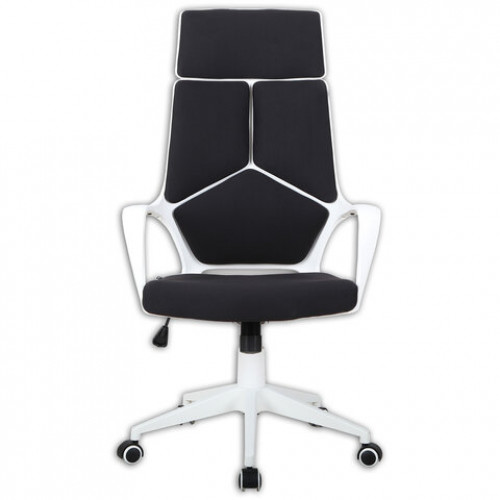 Кресло офисное BRABIX PREMIUM Prime EX-515, пластик белый, ткань, черное, 531812