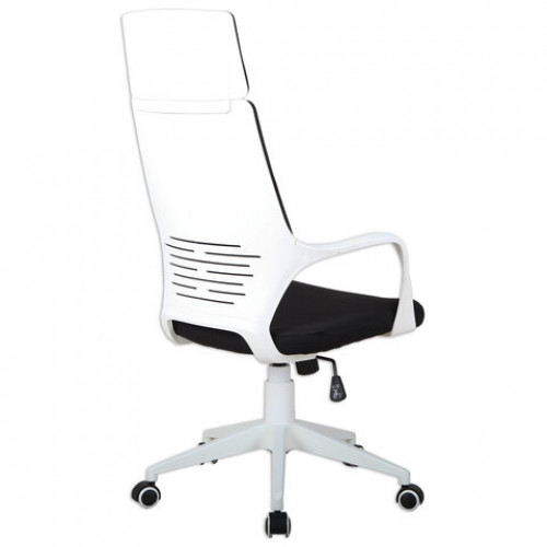 Кресло офисное BRABIX PREMIUM Prime EX-515, пластик белый, ткань, черное, 531812