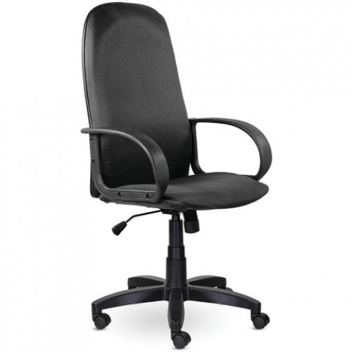 Кресло офисное BRABIX Praktik EX-279, ткань JP/кожзам, серое, 532020