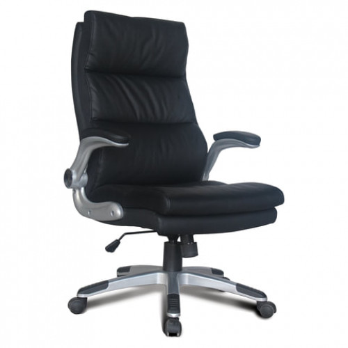 Кресло офисное BRABIX Fregat EX-510, рециклированная кожа, черное, 530863