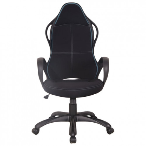 Кресло офисное BRABIX PREMIUM Force EX-516, ткань, черное/вставки синие, 531572