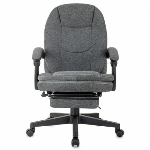 Кресло офисное CH-868MSG-BF, синхромеханизм, вибромодуль, подставка для ног, ткань, серое, 1998751
