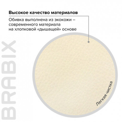 Кресло офисное BRABIX PREMIUM Omega EX-589, экокожа, бежевое, 532095