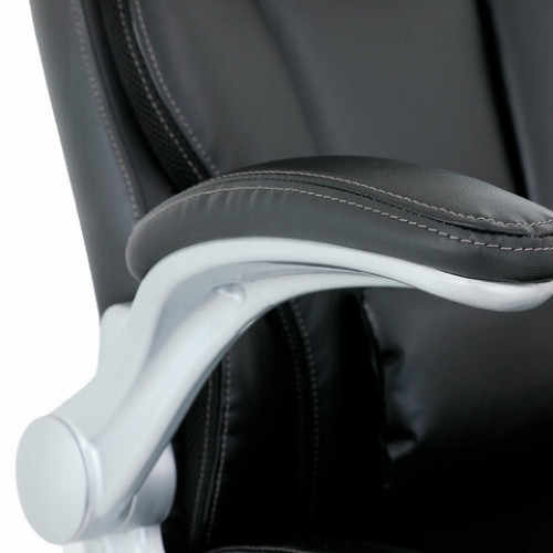 Кресло BRABIX PREMIUM Phantom EX-553, рециклированная кожа, регулируемый подголовник, черное, 532940