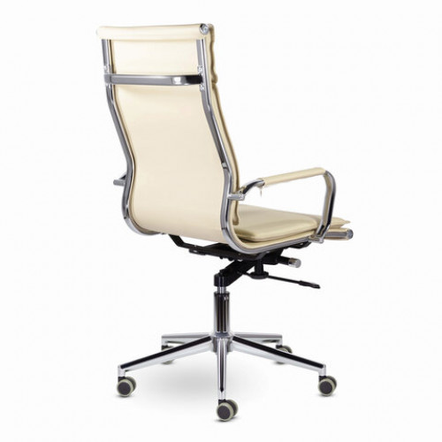 Кресло офисное BRABIX PREMIUM Kayman EX-532, экокожа, хром, бежевое, 532544