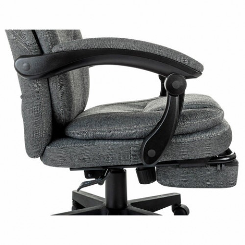 Кресло офисное CH-868MSG-BF, синхромеханизм, вибромодуль, подставка для ног, ткань, серое, 1998751