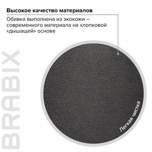 Кресло офисное BRABIX PREMIUM Amadeus EX-507, экокожа, хром, черное, 530879