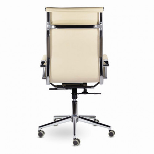 Кресло офисное BRABIX PREMIUM Kayman EX-532, экокожа, хром, бежевое, 532544