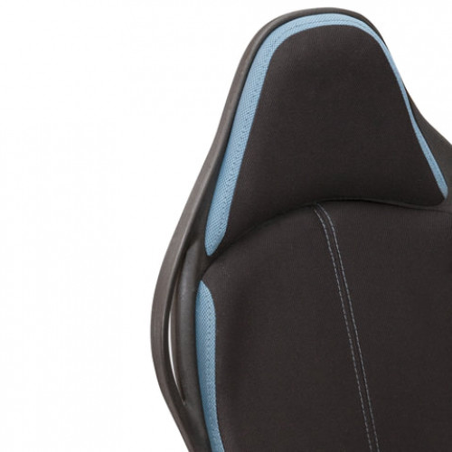 Кресло офисное BRABIX PREMIUM Force EX-516, ткань, черное/вставки синие, 531572