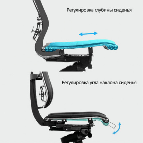 Кресло МЕТТА YOGA Y 4DT B2-14D, адаптивная спинка, 3D-подголовник, сверхпрочная сетка, черное