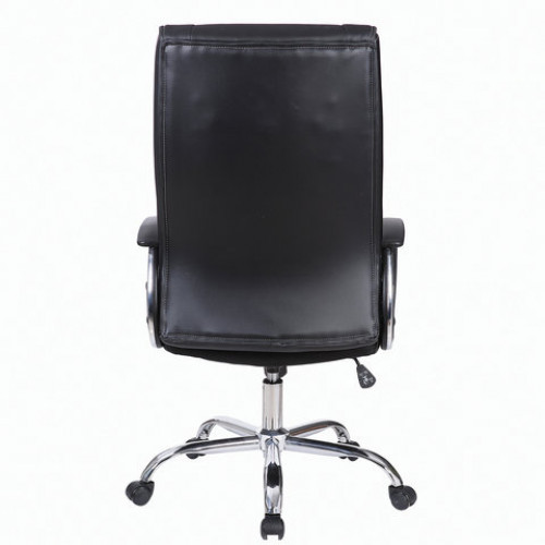 Кресло офисное BRABIX Forward EX-570, хром, экокожа, черное, 531837