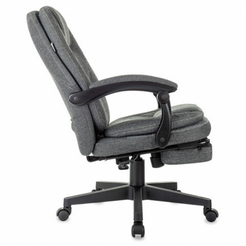 Кресло офисное CH-868MSG-BF, синхромеханизм, вибромодуль, подставка для ног, ткань, серое, 1998751