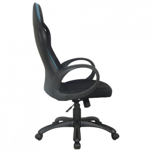 Кресло офисное BRABIX PREMIUM Force EX-516, ткань, черное/вставки синие, 531572