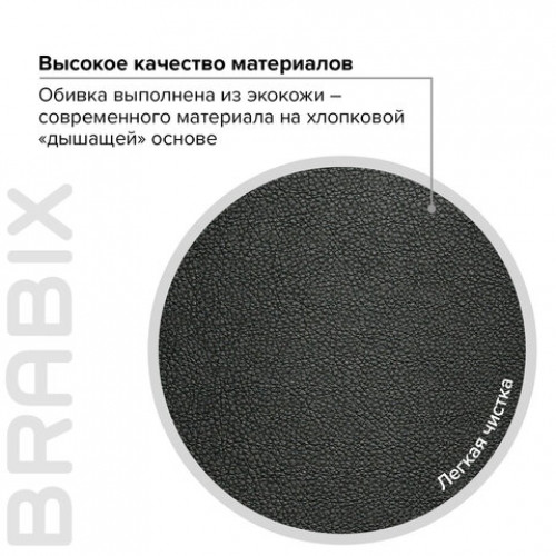 Кресло офисное BRABIX PREMIUM Rest EX-555, пружинный блок, экокожа, черное, 531938