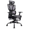 Кресло BRABIX PREMIUM Venom GM-530, подножка, синхромеханизм, экокожа/сетка, черное/серое, 532951