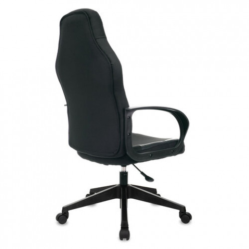 Кресло компьютерное BRABIX Alpha GM-018, ткань/экокожа, черное, 532636, GM-018_532636