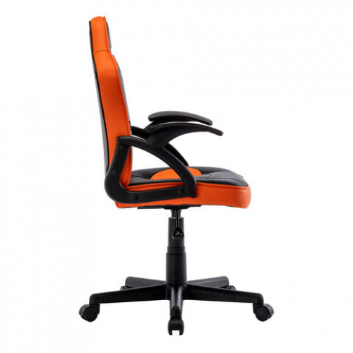Кресло компьютерное BRABIX Shark GM-203, экокожа, черное/оранжевое, 532513