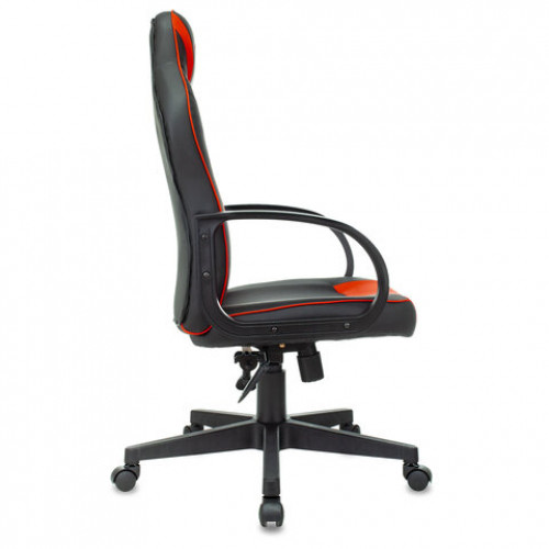 Кресло компьютерное BRABIX Game GM-017, экокожа/ткань, черное/красное, 532642, GM-017_532642
