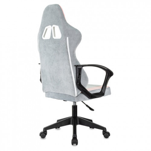 Кресло компьютерное BRABIX Forcer GM-127, 2 подушки, ткань, розовое/серое, 533215