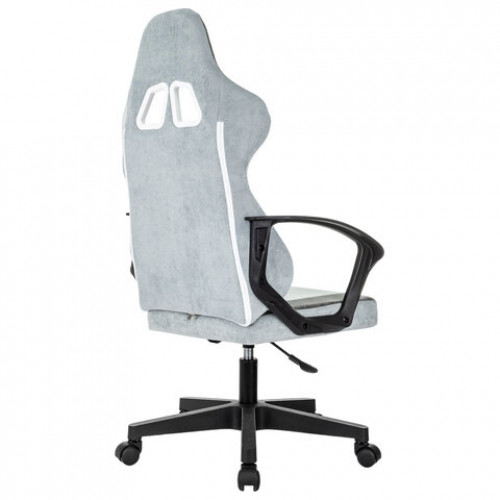 Кресло компьютерное BRABIX ''Forcer GM-127'', 2 подушки, ткань, серое/светло-голубое, 533214