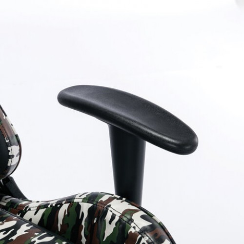 Кресло компьютерное BRABIX Military GM-140, две подушки, экокожа, черное с рисунком милитари, 532802