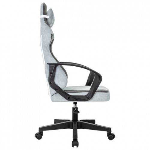 Кресло компьютерное BRABIX ''Forcer GM-127'', 2 подушки, ткань, серое/светло-голубое, 533214