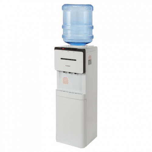 Кулер для воды SONNEN FSC-03F, напольный, НАГРЕВ/ОХЛАЖДЕНИЕ КОМПРЕССОРНОЕ, холодильник, 3 крана, 453980