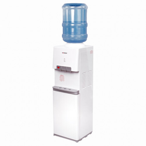 Кулер для воды SONNEN FSE-02MB, напольный, НАГРЕВ/ОХЛАЖДЕНИЕ ЭЛЕКТРОННОЕ, 3 крана, белый, 455000