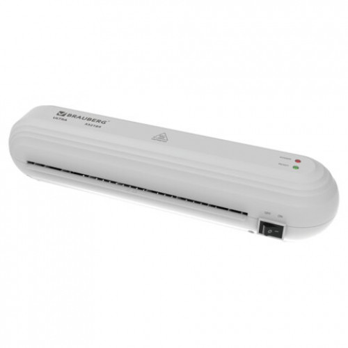Ламинатор BRAUBERG ULTRA PM235W, БЕЛЫЙ, формат A4, толщина пленки 60-150 мкм, скорость 30 см/мин, 532184