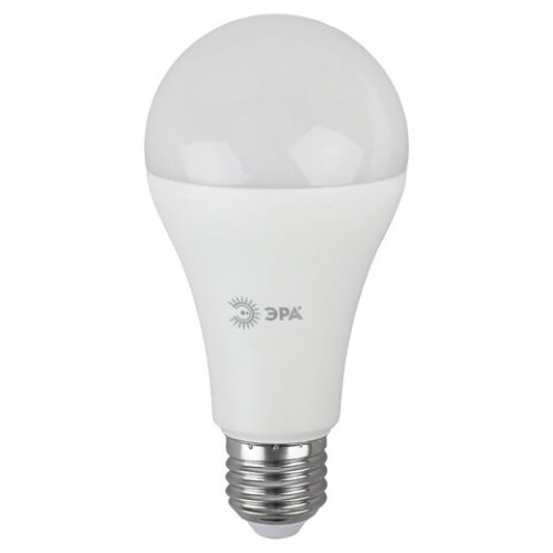 Лампа светодиодная ЭРА, 25(200)Вт, цоколь Е27, груша, нейтральный белый, 25000 ч, LED A65-25W-4000-E27, Б0048010