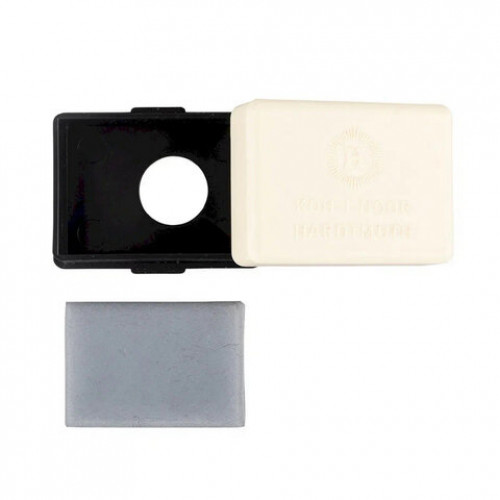 Ластик-клячка KOH-I-NOOR, 37х25х10 мм, серый, мягкий, натуральный каучук, пластиковый футляр, 6427015001KD