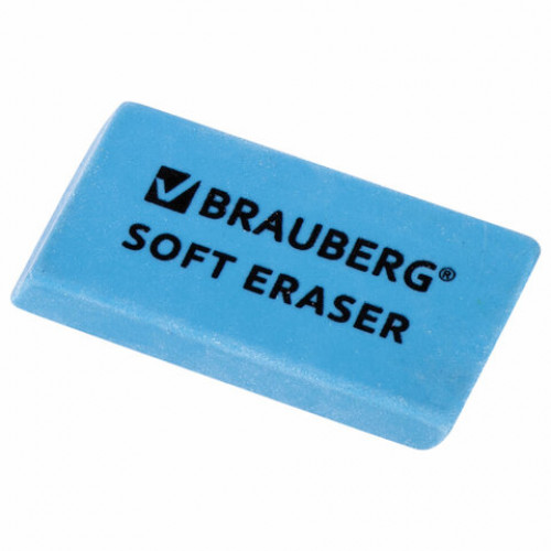 Набор ластиков BRAUBERG Soft 2 шт., 52х25х9 мм, цвет ассорти, прямоугольные, скошенные края, 228062