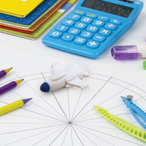 Ластик фигурный ПИФАГОР Реактивный самолет, 55х45х15 мм, бело-синий, 223610