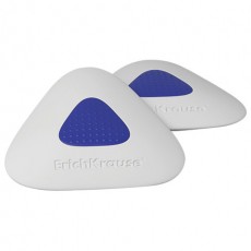 Ластик ERICH KRAUSE SmartWay Mini Triangle, 37х35х9 мм, белый, треугольный, пластиковый держатель, 45552