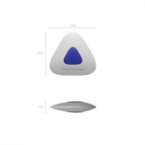 Ластик ERICH KRAUSE SmartWay Mini Triangle, 37х35х9 мм, белый, треугольный, пластиковый держатель, 45552