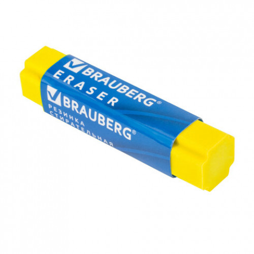 Ластик BRAUBERG X-Erase, 68х15х15 мм, цвет ассорти, экологичный ПВХ, 228066